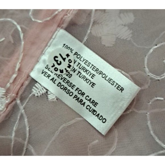 Curtain Panels Set Of 2 Pink Floral Sheet Triangle Cottage Girls Bedroom 59x38 - Picture 5 of 5